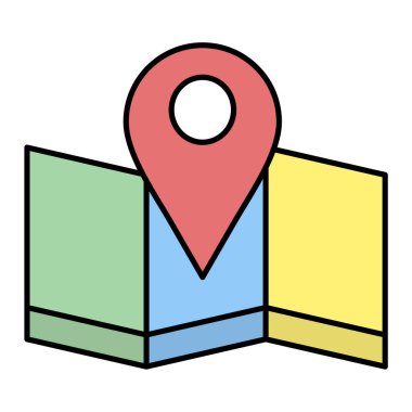 harita pin simgesi vektör illüstrasyon tasarımı