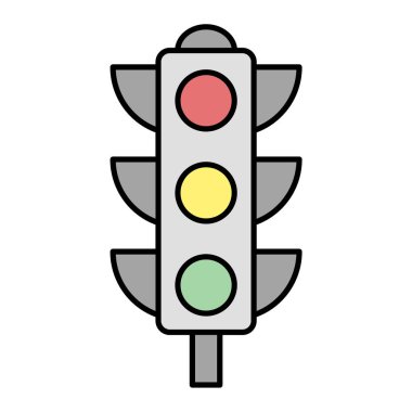Trafik ışıkları simgesi, vektör çizimi