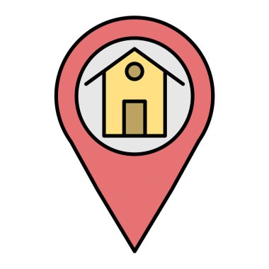 konum pin simgesi vektör illüstrasyonu