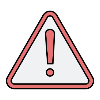 uyarı işareti simgesi, vektör illüstrasyonu