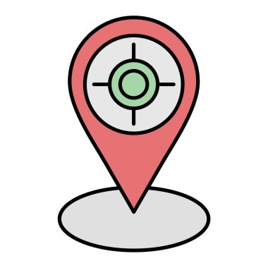 gps konum simgesi vektör çizimi