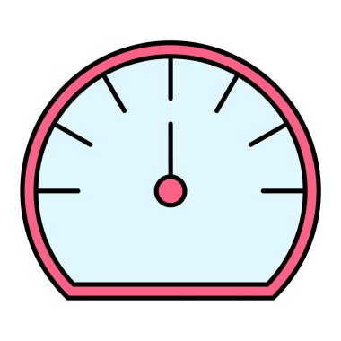 Beyaz arkaplanda hız göstergesi simgesi