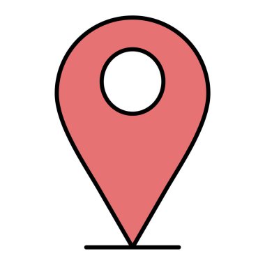 konum pin simgesi vektör illüstrasyonu