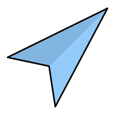 Kağıt uçak ikonu. vektör illüstrasyonu