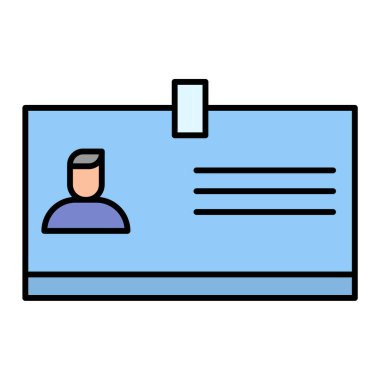 ID kart simgesi vektör illüstrasyonu