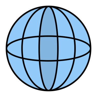 küresel küre simgesi. Web için dünya vektör simgelerinin özet çizimi