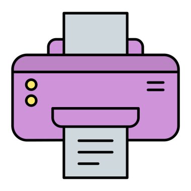 Yazıcı. Web simgesi basit illüstrasyon