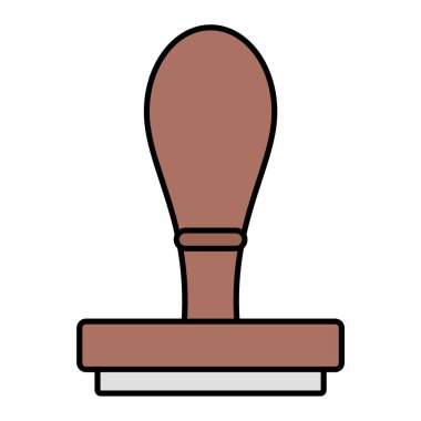 Mobil uygulama için pul, vektör, izole sembol çizimi