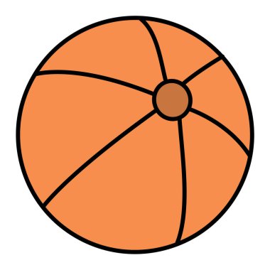 Çizgi film basketbol topunun vektör çizimi