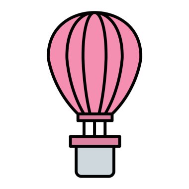 Sıcak hava balonu ikon vektör çizimi tasarımı