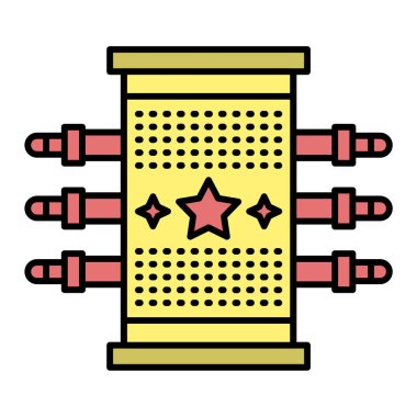 Sirk ve uzay simgelerinin vektör çizimi