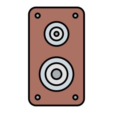 Konuşmacı simgesi. müzik ve ses teması. Yalnız tasarım. vektör illüstrasyonu