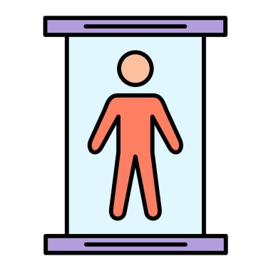 Dizüstü bilgisayarı olan bir adamın vektör çizimi