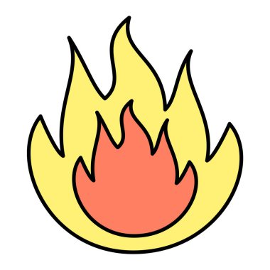 Bir ateşin vektör illüstrasyonu