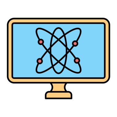 Bilim ve teknoloji ikonu vektör illüstrasyonu