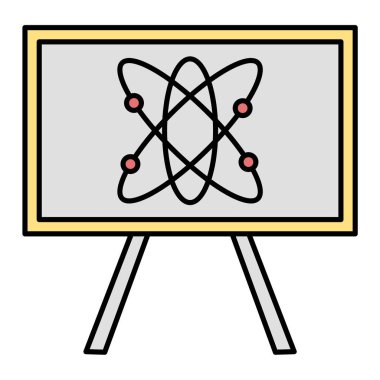 Bilim ve eğitim ikonu vektör illüstrasyonu