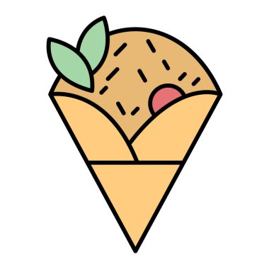 Çizgi film besin simgesinin vektör çizimi