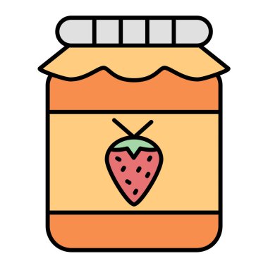 reçel kavanozu vektör illüstrasyonu