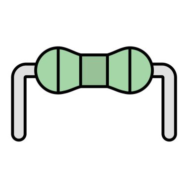 Bir borunun çizgi simgesinin vektör çizimi