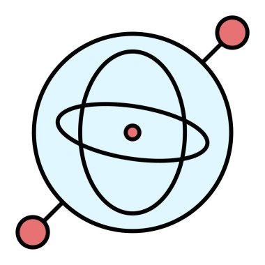 atom. Web simgesi basit illüstrasyon