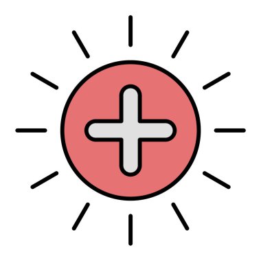 Artı simge vektör illüstrasyonu