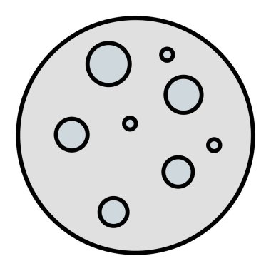 Ay simgesi. Web için pizza vektör simgelerinin özet çizimi