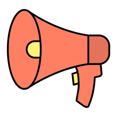 Megafon. Web simgesi basit illüstrasyon