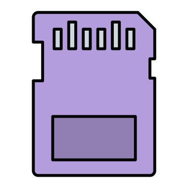 Hafıza kartı. Basit illüstrasyon