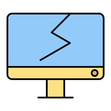 bilgisayar ekran simge vektör çizim