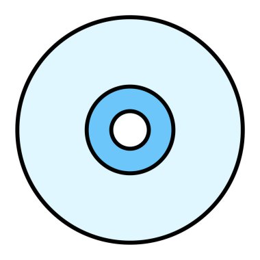 CD mi? Web simgesi basit illüstrasyon