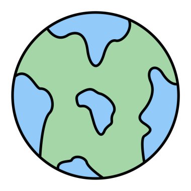 Dünya gezegeni. Basit resimleme