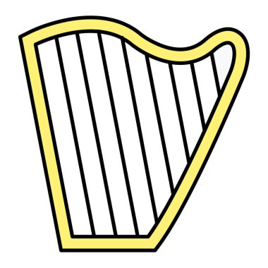 Piyano ikonu. vektör illüstrasyonu