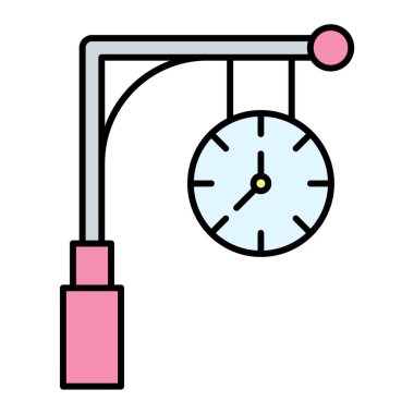 Saat simgesi vektör illüstrasyonu