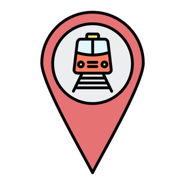 tren simgesi vektör illüstrasyonu