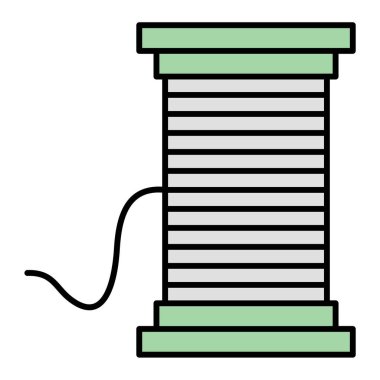 İp simgesi. Web için iplik vektör simgelerinin özet çizimi