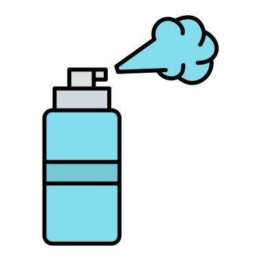 Sprey şişe ikonu. Web için vape vektör simgelerinin özet çizimi