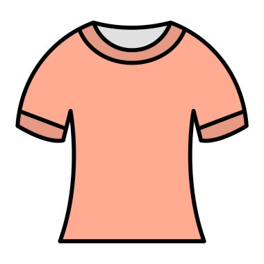 Gömlek ikonu. Web için kıyafet vektör simgelerinin özet çizimi