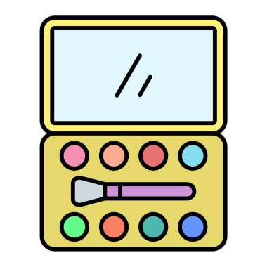 Makyaj fırça simge vektör çizim