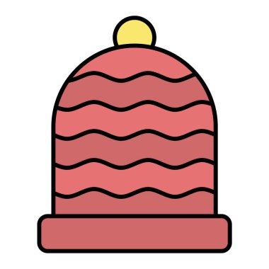 Noel topu ikonu vektör illüstrasyonu