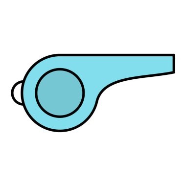 Islık simgesi. Spor malzemeleri. vektör illüstrasyonu