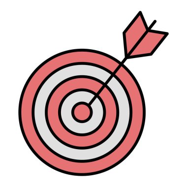 ok simgesi vektör illüstrasyon tasarımı olan hedef