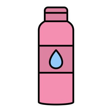 Su şişesi ikonu. Web için kahve vektör simgelerinin özet çizimi