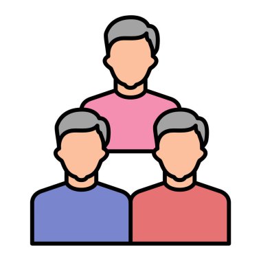 İnsanlar simge vektör illüstrasyon tasarımını avatarlar