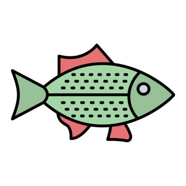 Balık. Web simgesi basit illüstrasyon