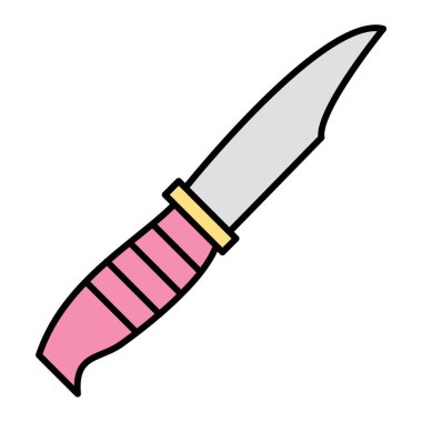 Bıçak ikonu. Ağ için basit hançer vektör simgeleri çizimi