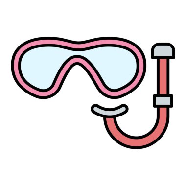 dalış maskesi ikonu vektör illüstrasyon tasarımı