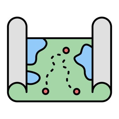 Ülkenin durumu haritası, vektör illüstrasyonu