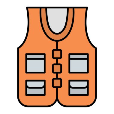 Yelek. Web simgesi basit illüstrasyon