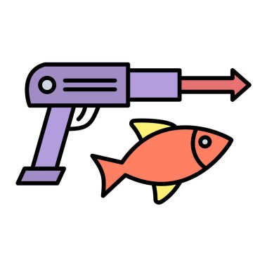 balık kancası ikon vektör çizimi tasarımı