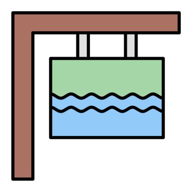 Bir deniz simgesinin vektör illüstrasyonu
